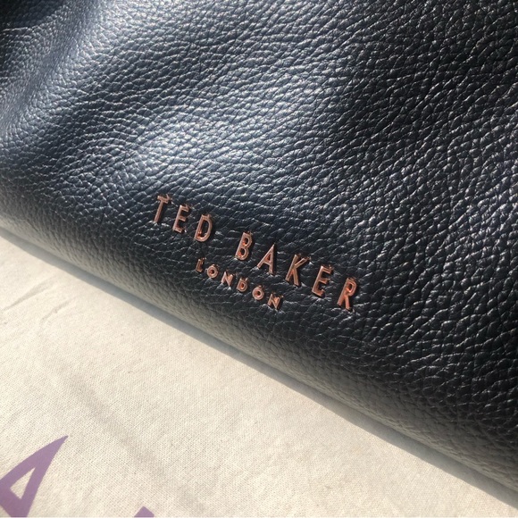 Ted Baker Sarahh Leather Shopper + Large Leather Pouch/Clutch in Black - Picture 7 of 16
